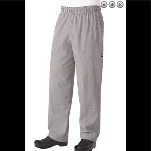 NWT 2 Pairs of Chef Works Check Elastic/Drawstring Waist Pants XS